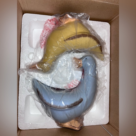 NIB! Partylite Duck Tealight Candle Holders Pastel Blue/Yellow Pair of 2 - Picture 4 of 5